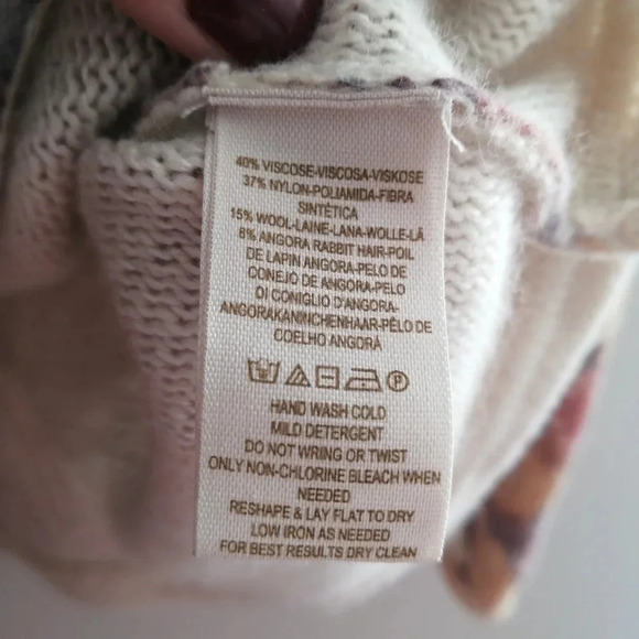 Free People Flower Bomb Wool and Angora Rabbit Hair Pullover Sweater Small - Picture 12 of 16